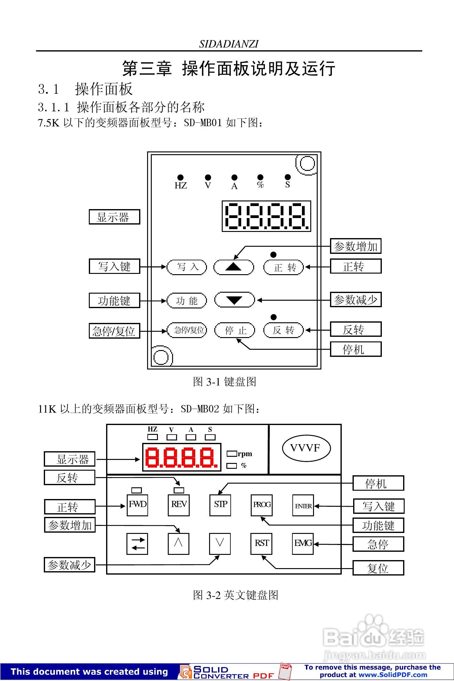 思达JPSD3000-H系列变频调速器用户说明书:[3]