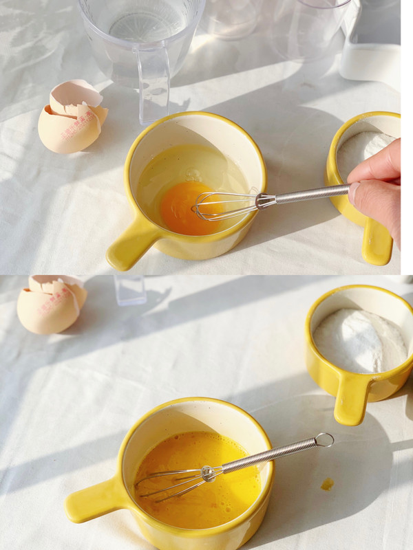 奶香蛋花水晶糕