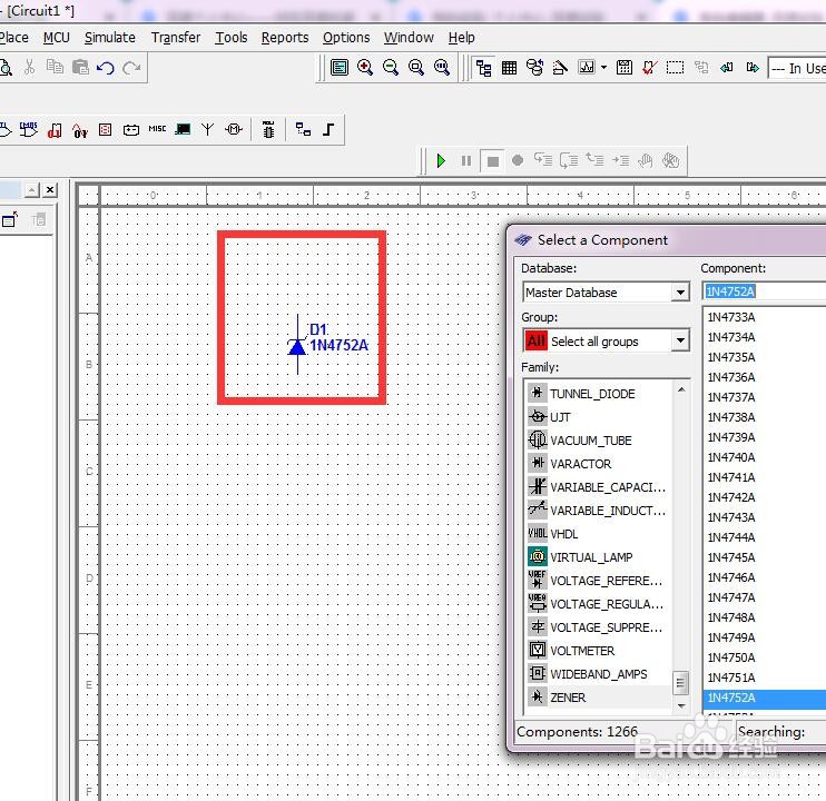 如何使用Multisim绘制1N4752A二极管？