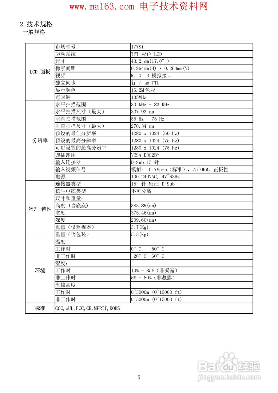 AOC 177SI显示器说明书:[1]