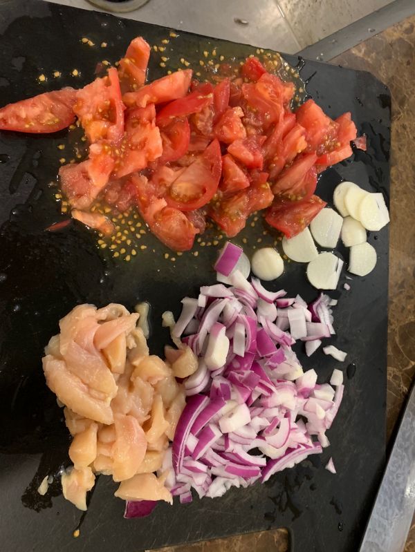 番茄芝士鸡肉焗饭