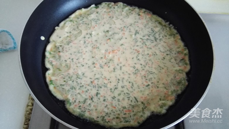 野葱胡萝卜鸡蛋饼