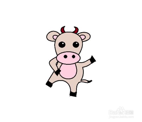 跳舞的小牛怎么画