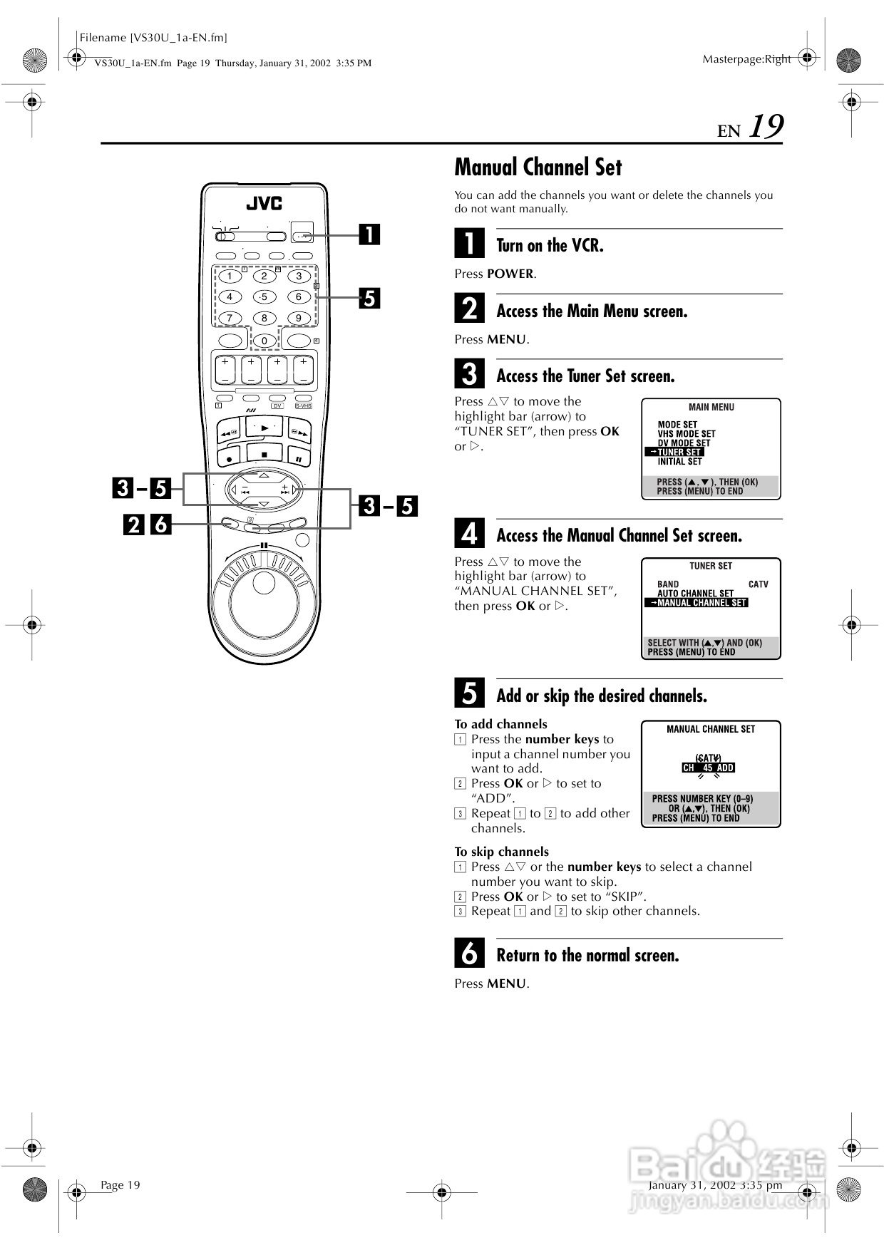 JVC SR-VS30U播放机说明书:[1]