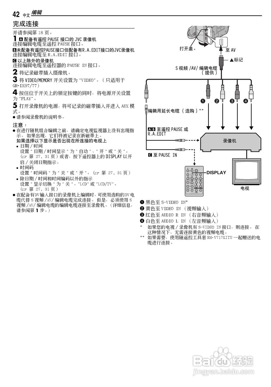 JVC GR-DX77AC数码摄像机说明书:[5]