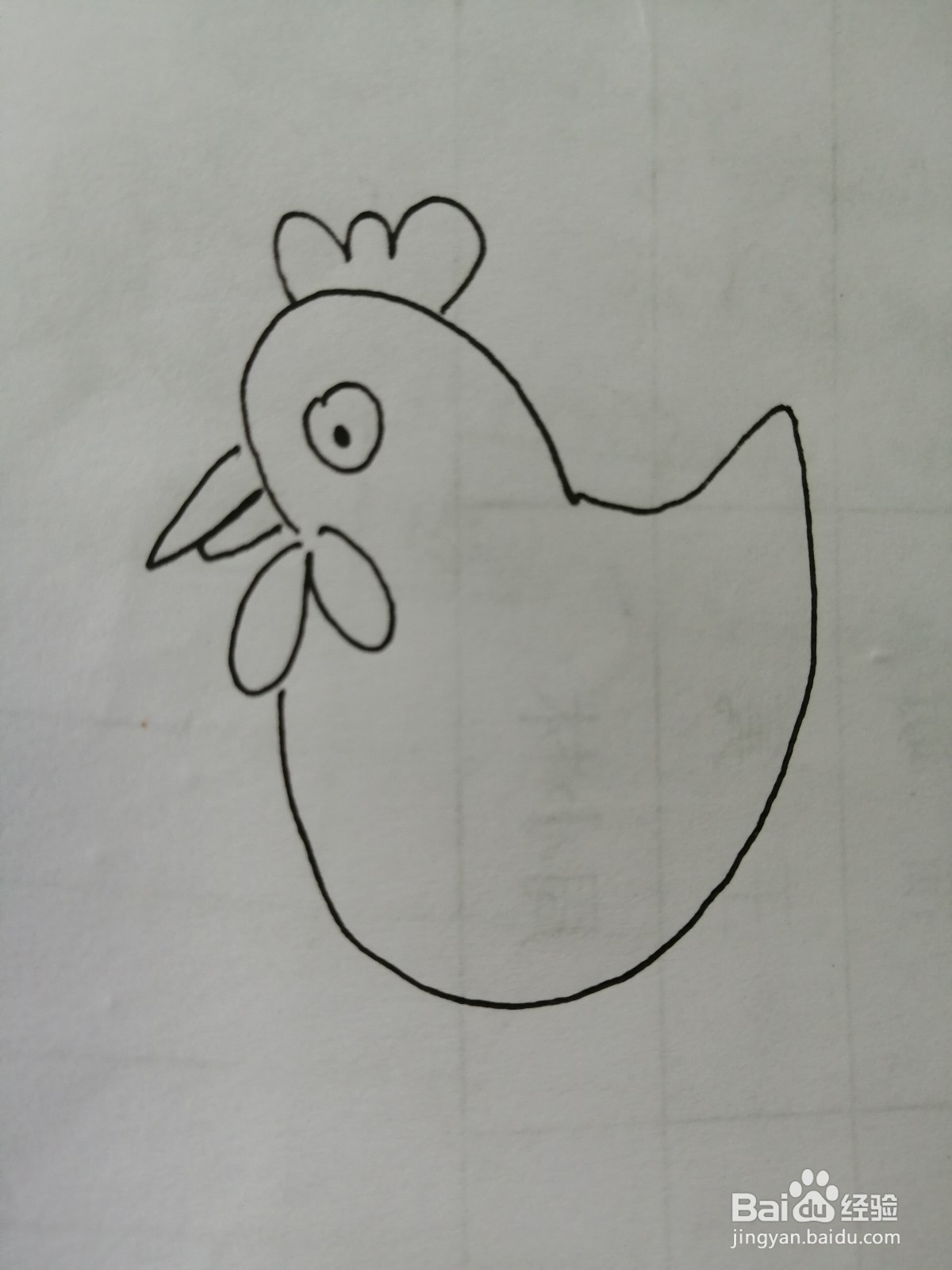 简笔画大公鸡怎么画