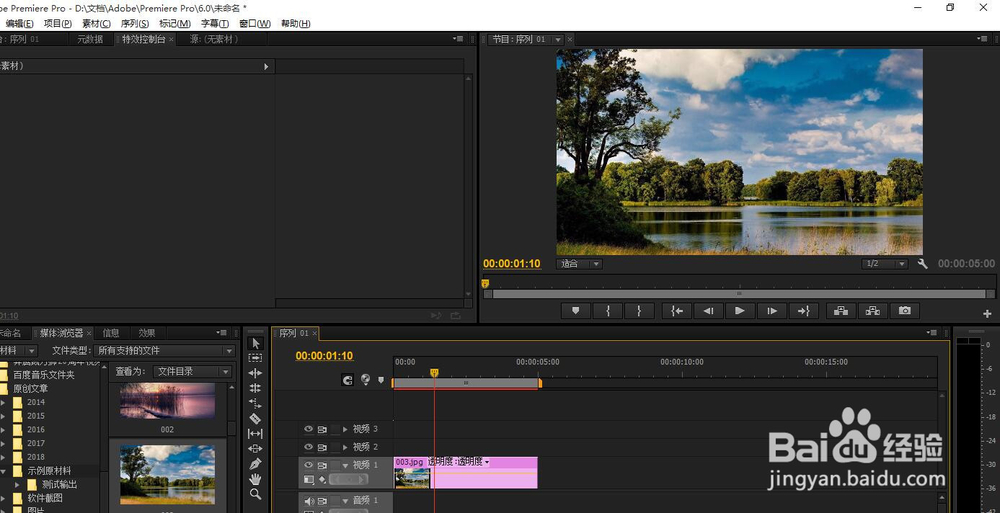 pr里怎么把图片变成黑白