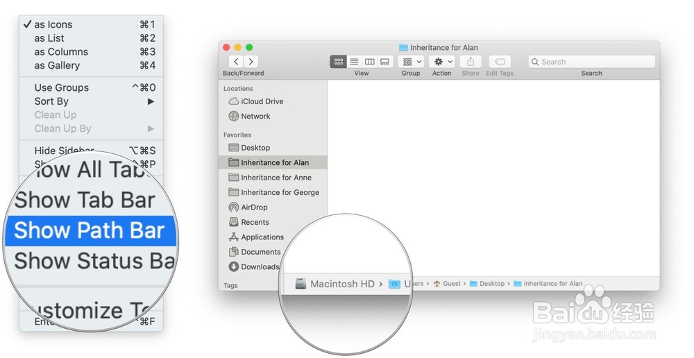 如何在Mac上自定义Finder Windows