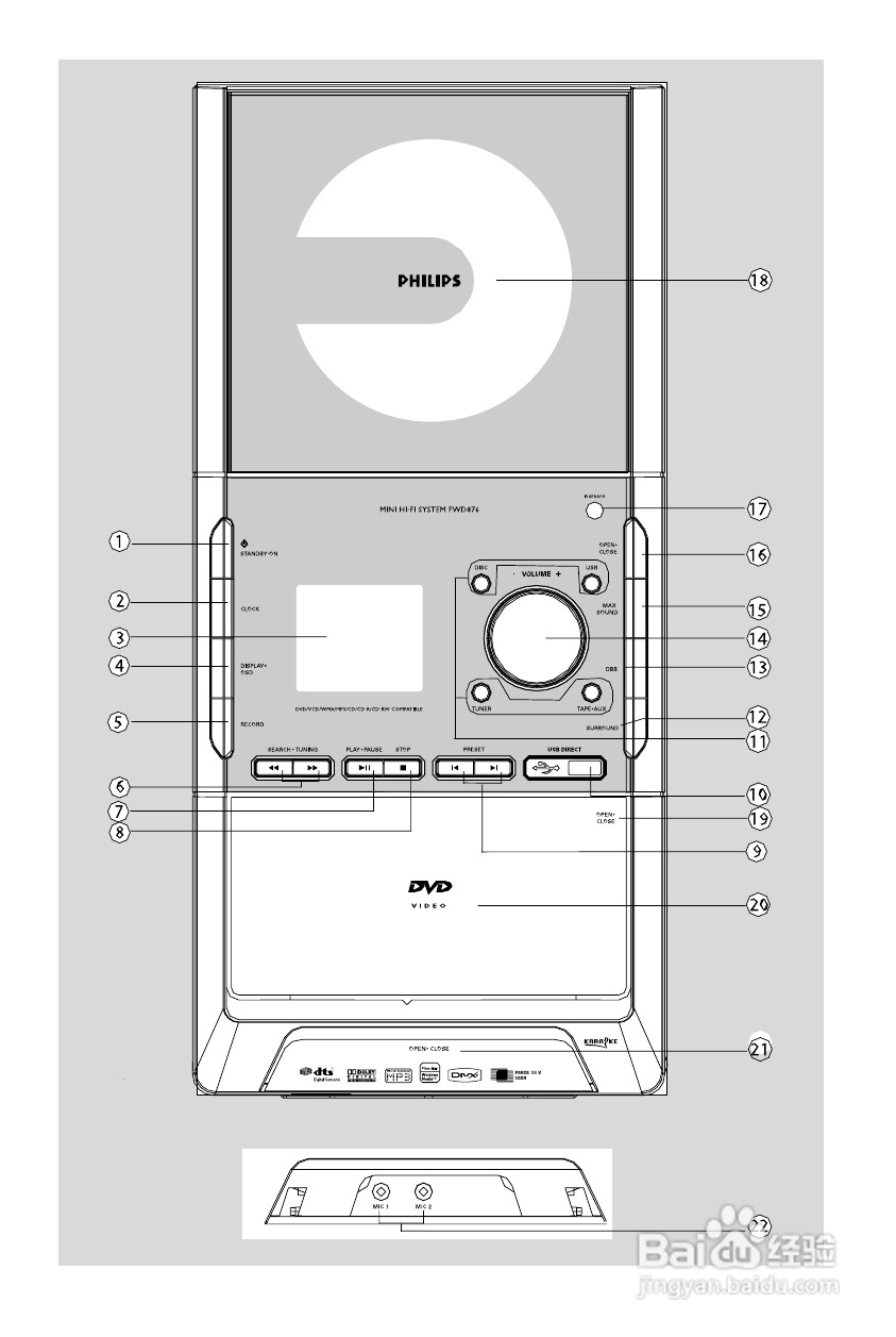 PHILIPS FWD876组合音响使用说明书:[1]