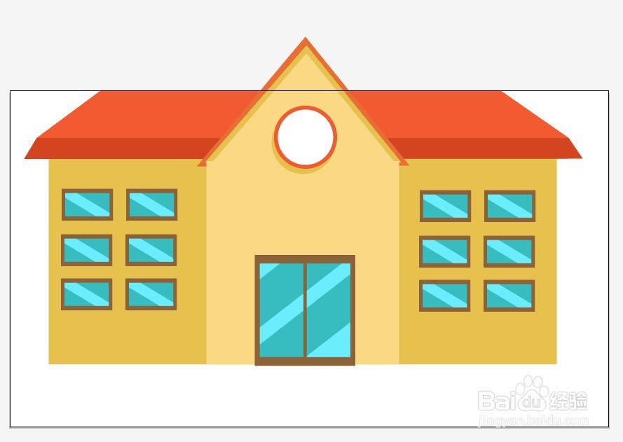 如何用ai绘制一间卡通学校教程