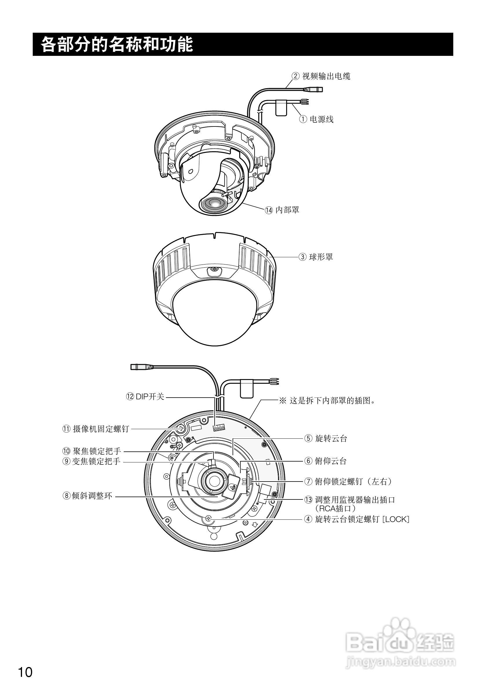 松下彩色闭路监控摄像机WV-CW334SCH 使用说明书:[1]