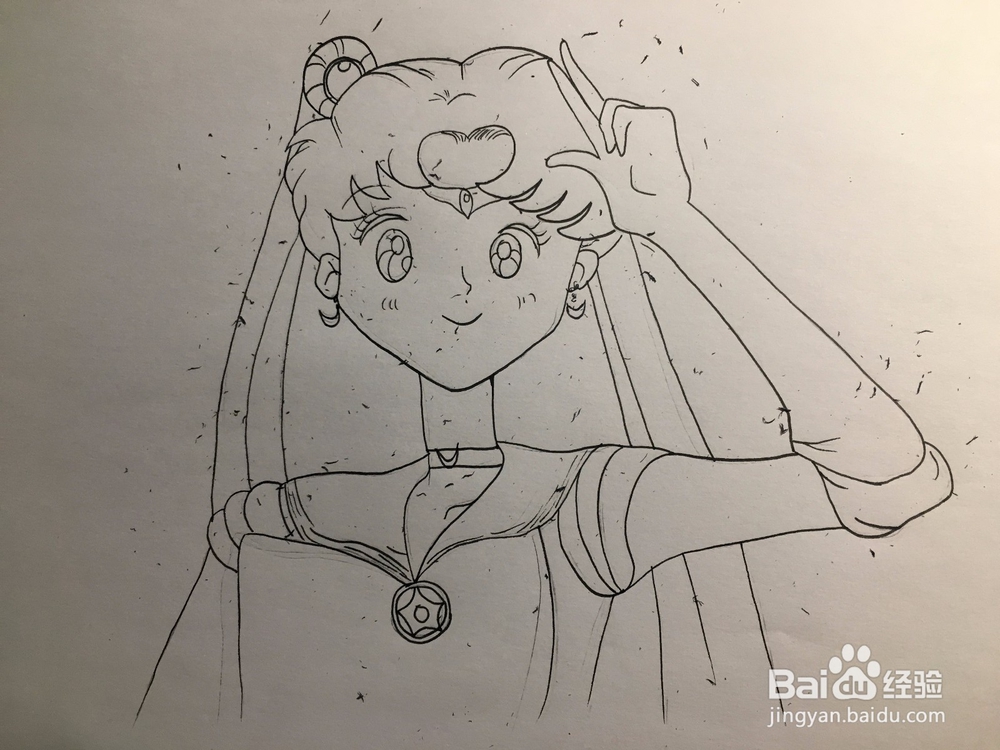 画美少女战士 美少女战士的彩色涂鸦 简笔画