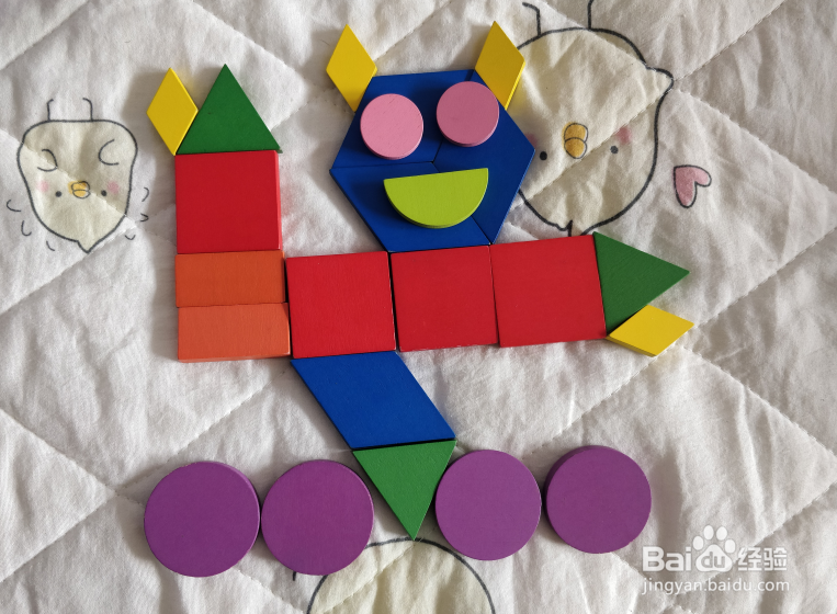 用几何形状怎么拼一辆怪兽车？