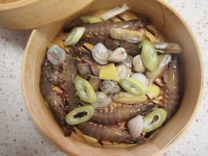 蒸汽海鲜制作过程