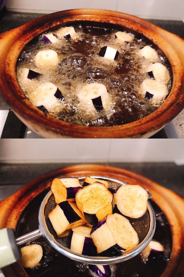 蜜汁茄子炸豆腐