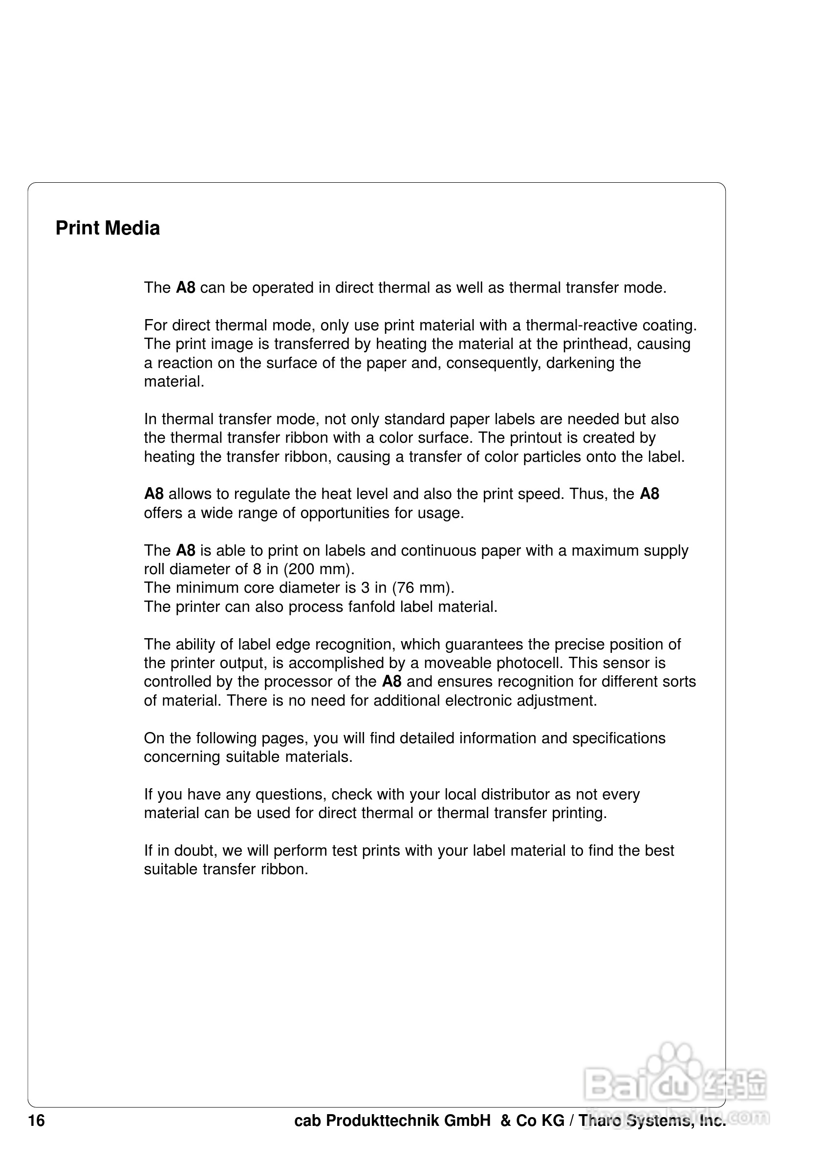 cab A8200打印机使用说明书:[2]