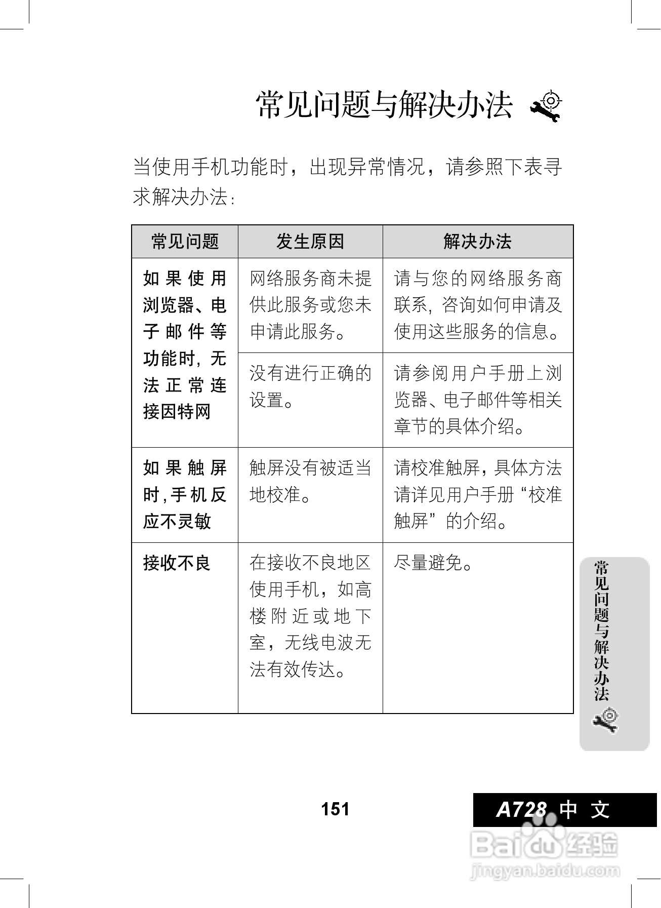 摩托罗拉A728手机使用说明书:[16]