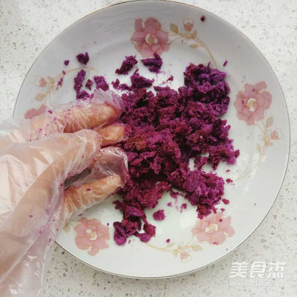 紫薯芝士米球
