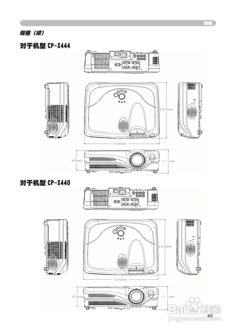 日立 CP-X444投影机说明书:[5]