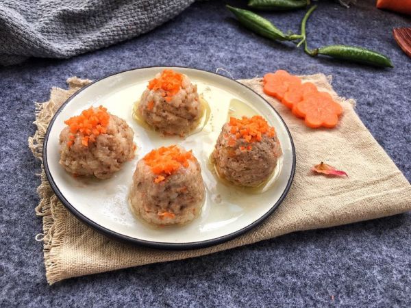 鹌鹑蛋蒸肉丸#柏翠辅食节-营养佐餐#