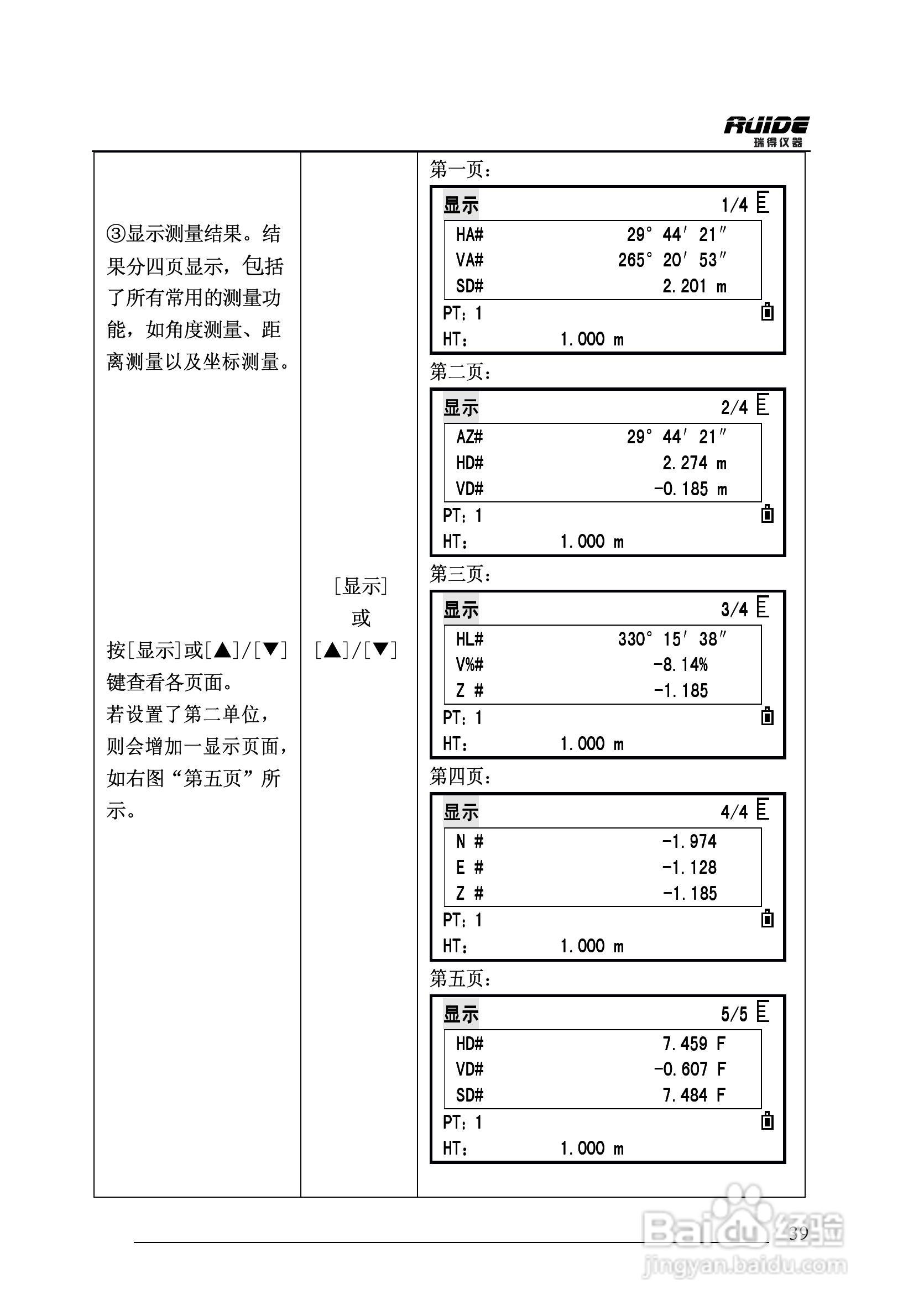 瑞得RTS-862/5R全站仪说明书:[4]