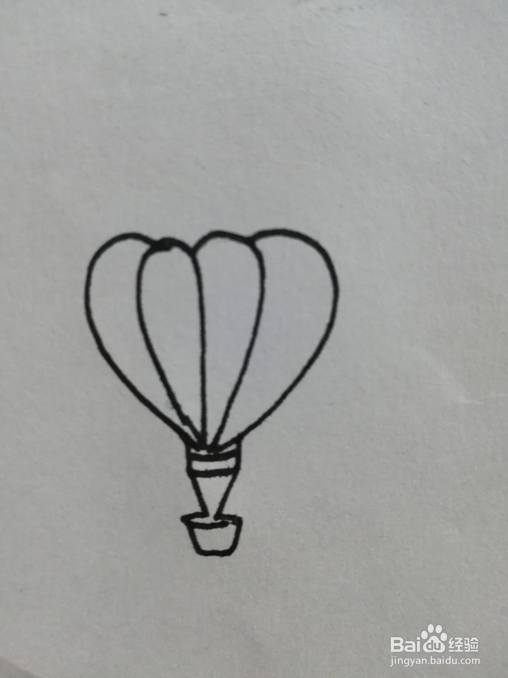 儿童简笔画之热气球的简笔画过程