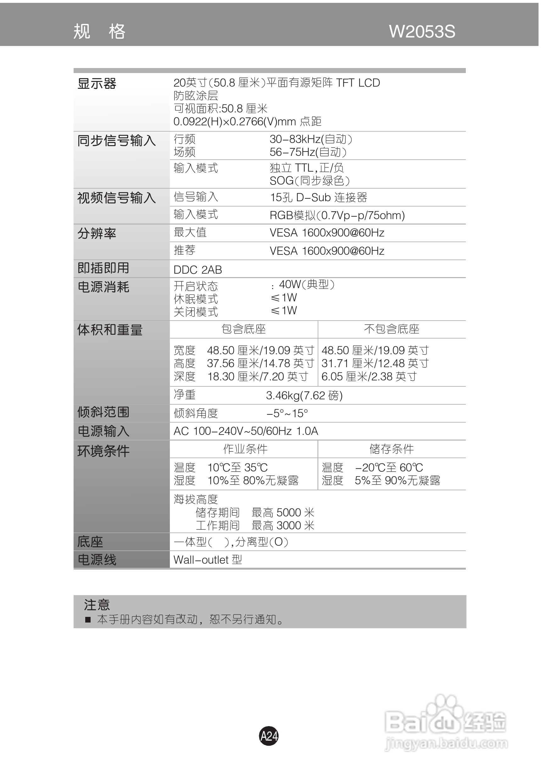 LG W2253S液晶显示器使用说明书:[3]