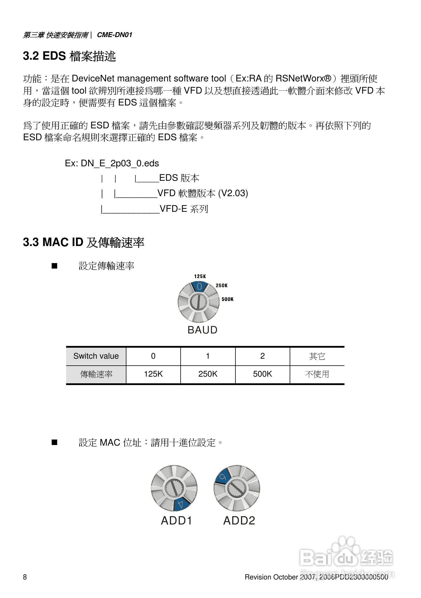 DELTA DeviceNet (CME-DN01)通讯模块说明书:[2]