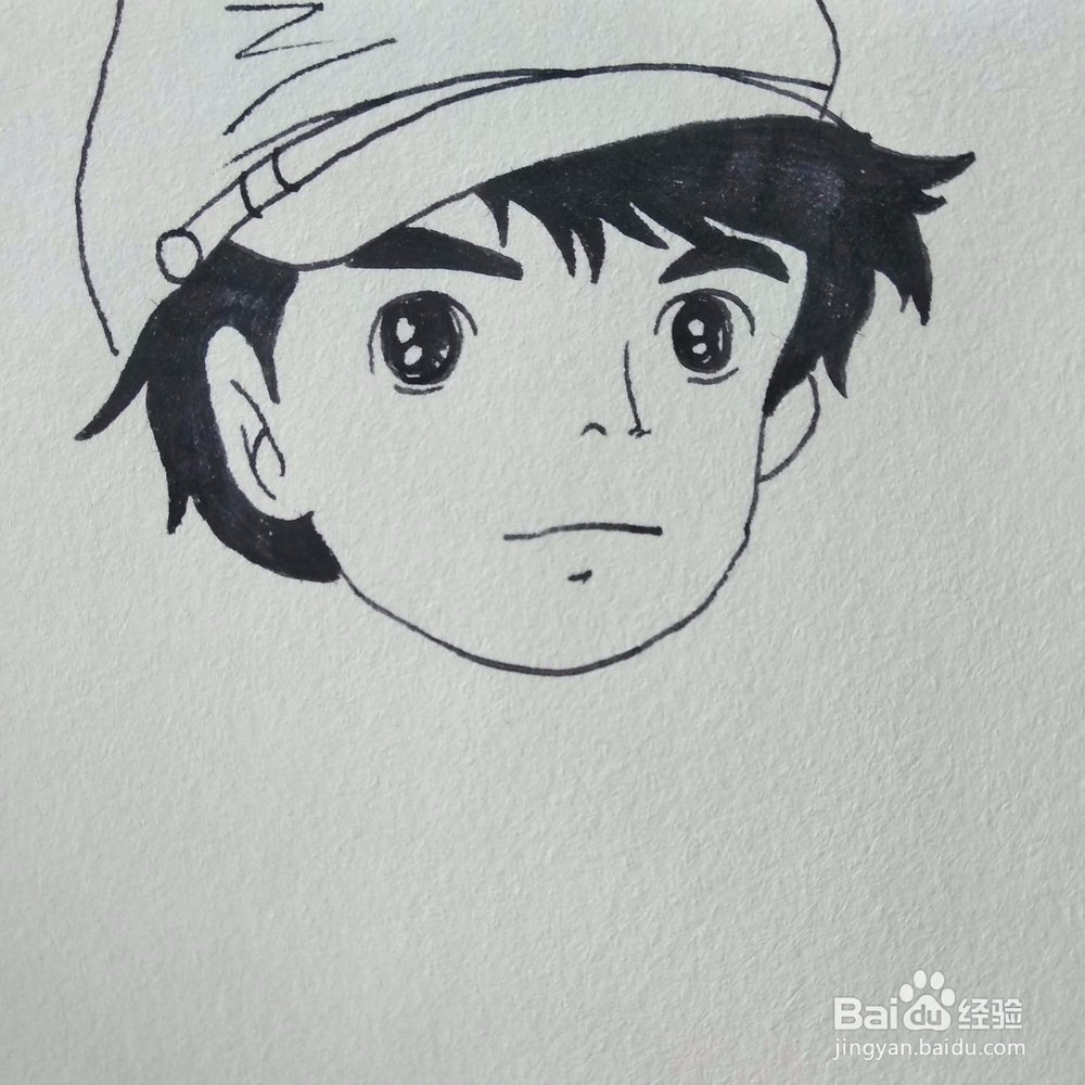 如何画天空之城小男孩简笔画？