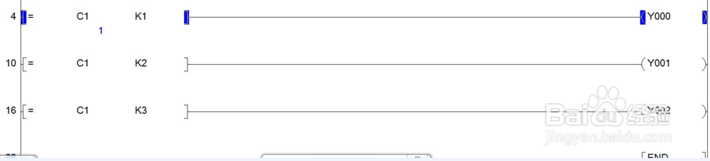 三菱PLC编程办法计数器传送数值用法