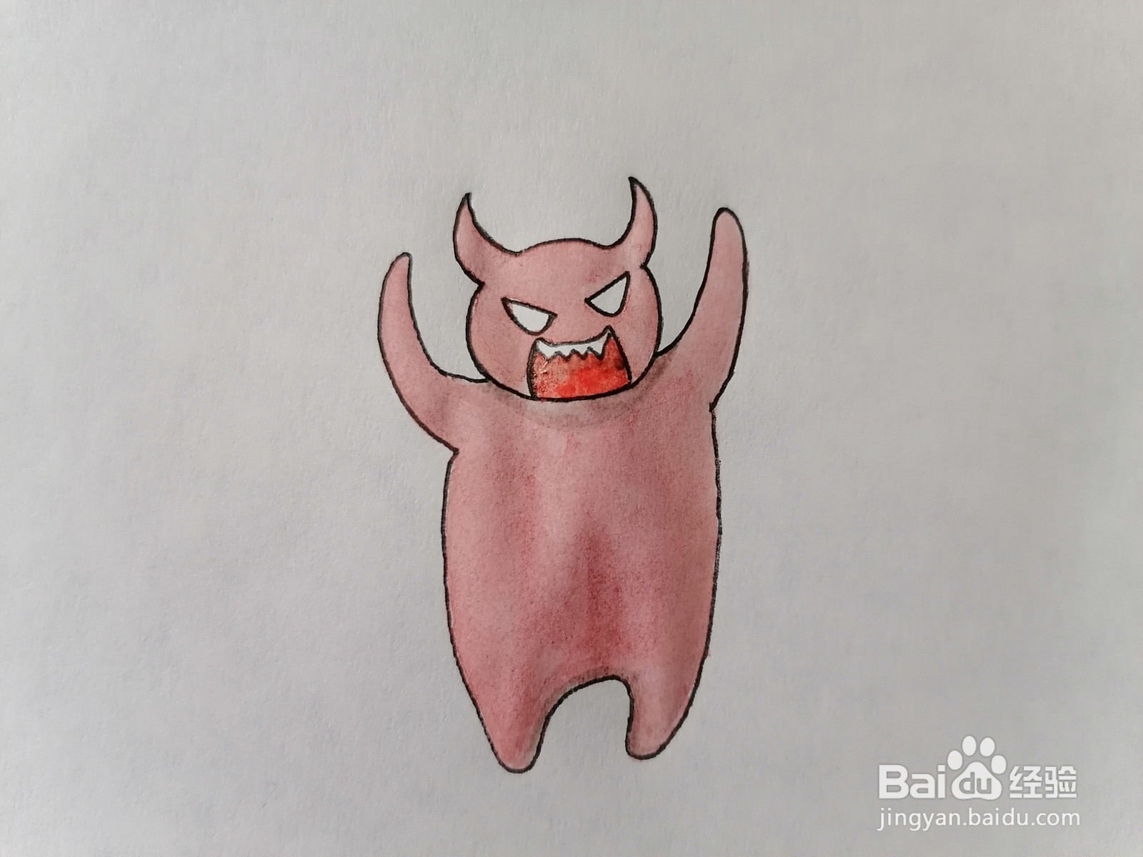 胖鬼怪绘画步骤