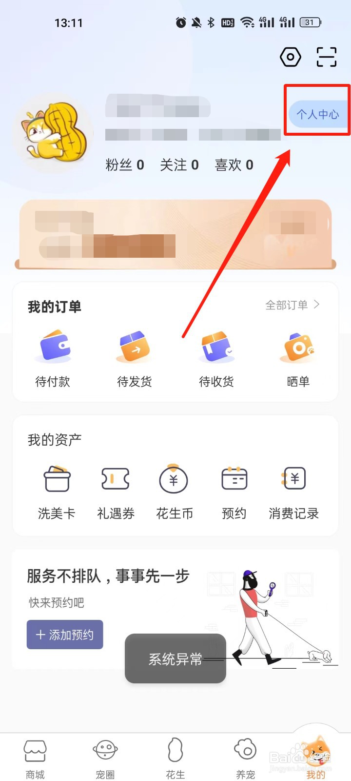 花生宠物怎么修改昵称
