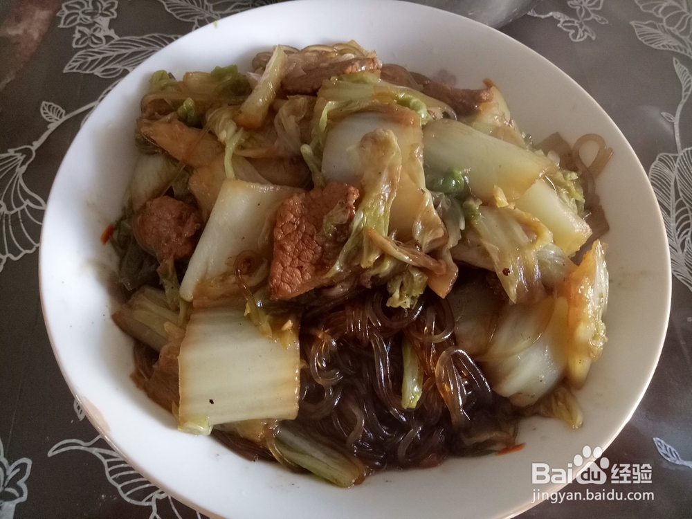 家常版猪肉白菜炖粉条