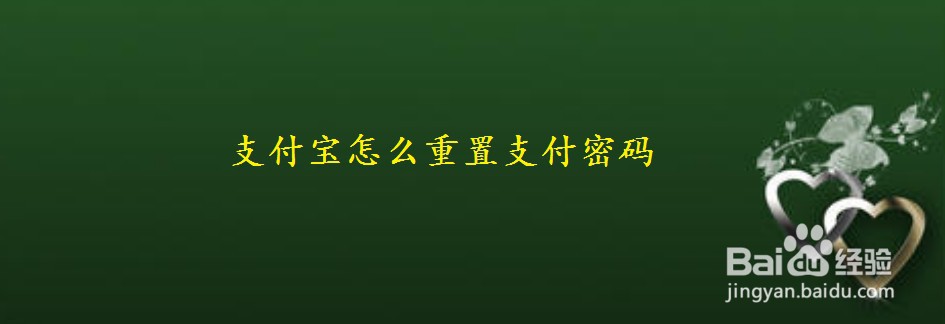 <b>支付宝怎么重置支付密码</b>