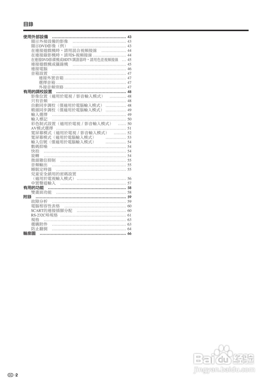 SHARP TU-65GAH彩色电视机使用说明书:[1]
