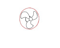 简笔画---怎么画一台电风扇