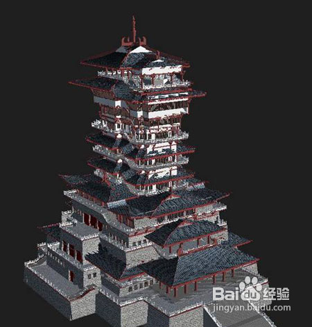 建筑表现:典雅别致古建筑制作教程
