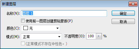 PS新建图层的二种方法