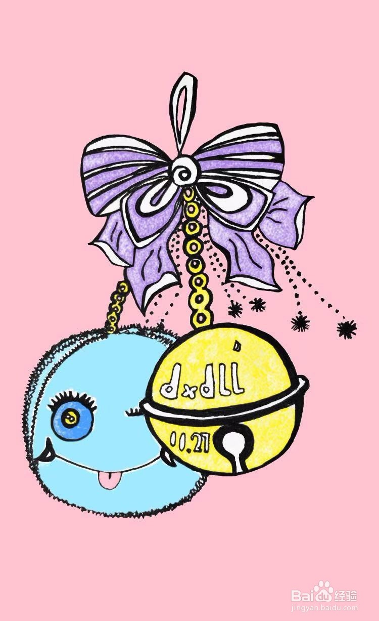 茉莉蜡笔手绘之挂饰