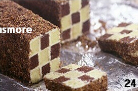 双色棋格奶油蛋糕