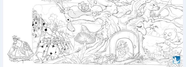 《爱丽丝梦游仙境》插画效果实现教程