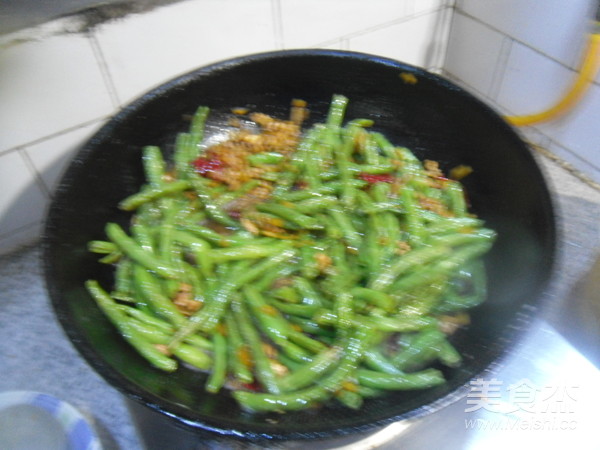 肉末炒架豆的做法