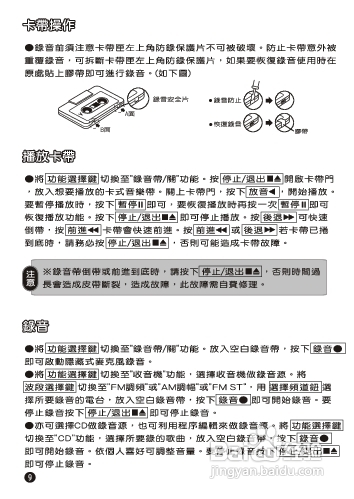旺德电通XYFSC002手提CD收录音机说明书