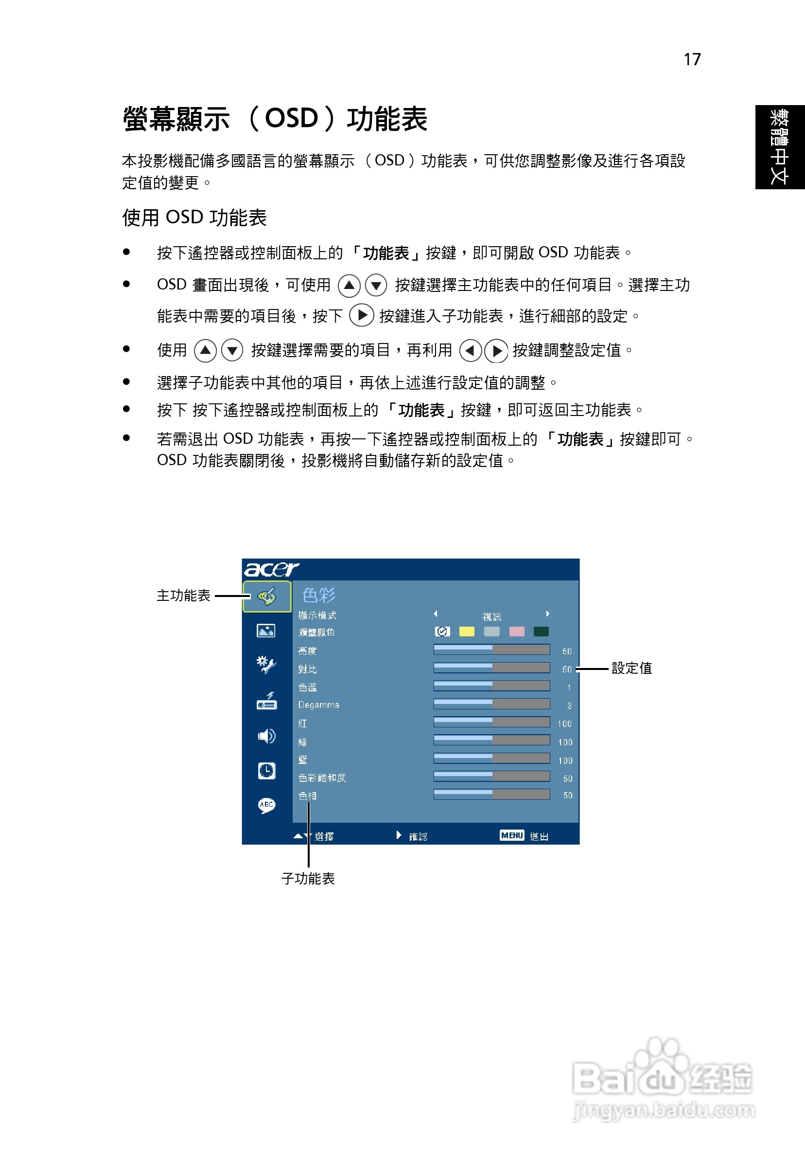 宏基H110投影机使用说明书:[3]