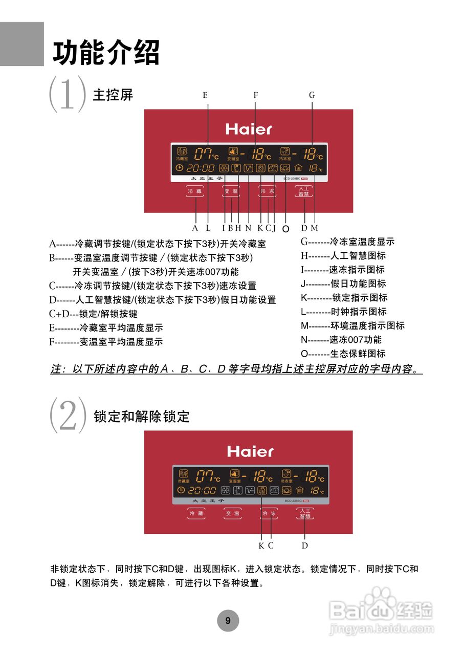 海尔BCD-208BC冰柜使用说明书:[1]