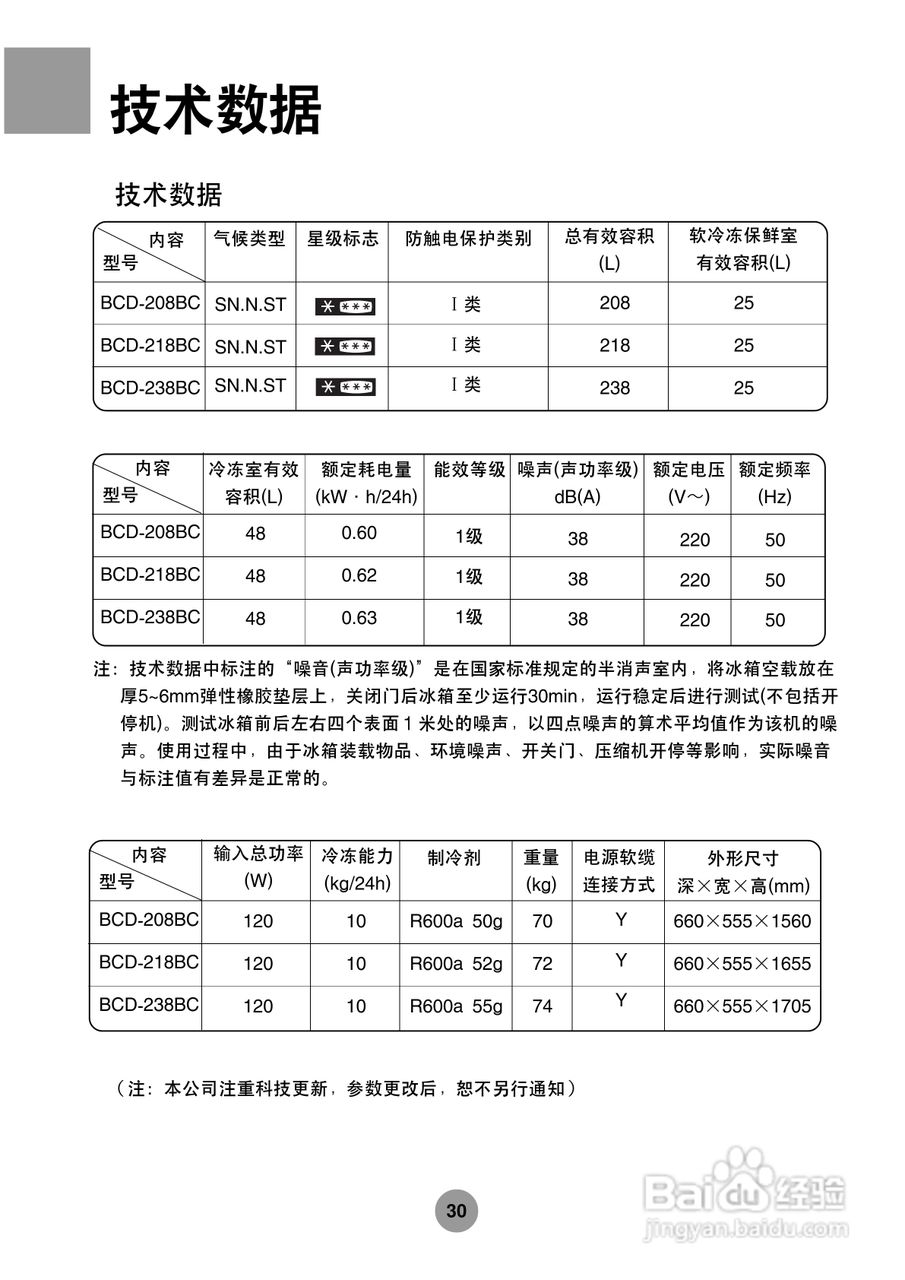海尔BCD-208BC冰柜使用说明书:[4]