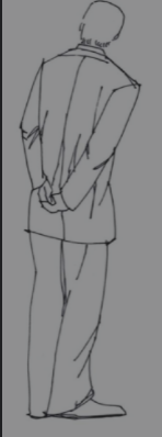 手绘：远景绘制男性人物