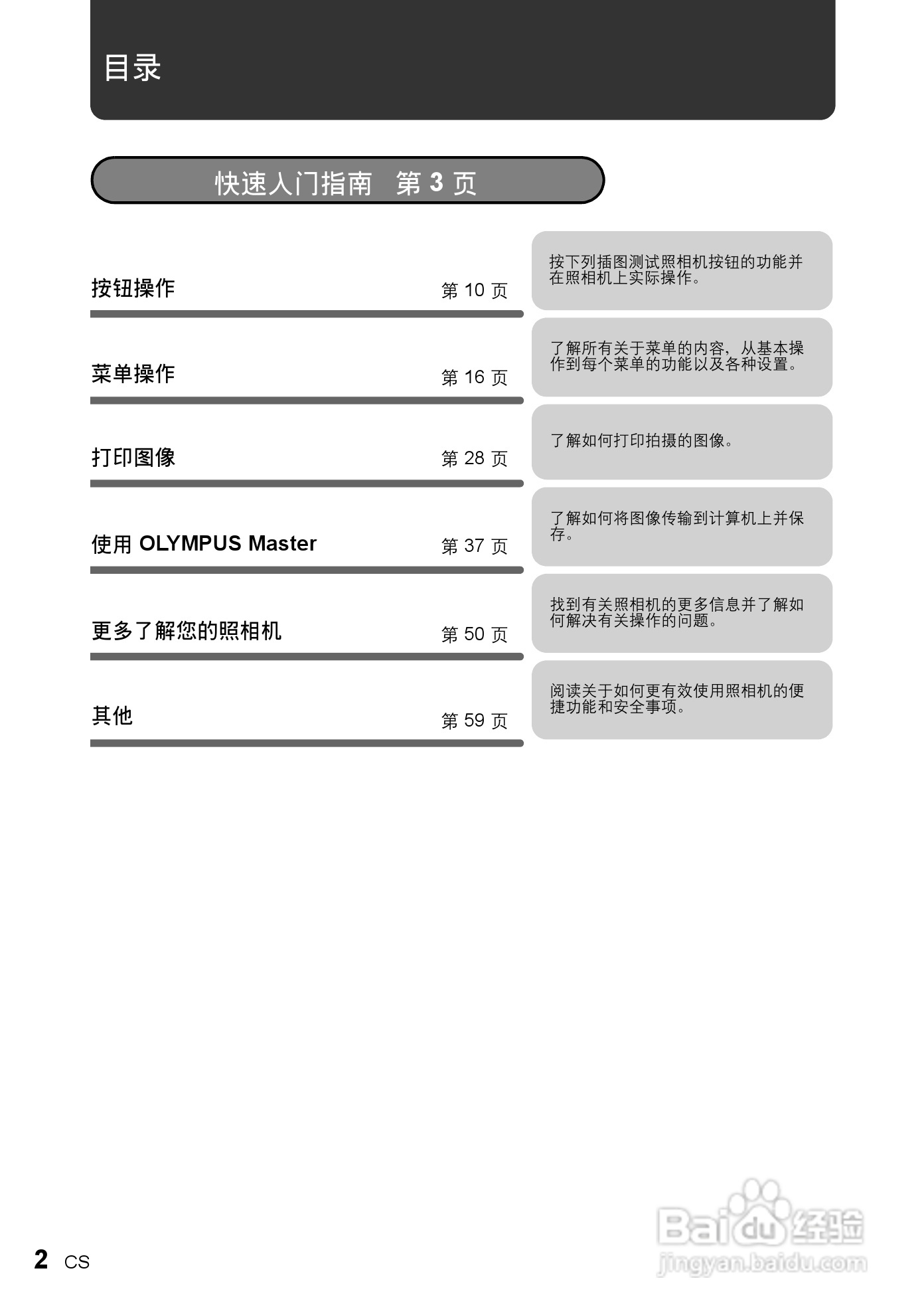 奥林巴斯 FE-200数码相机说明书:[1]