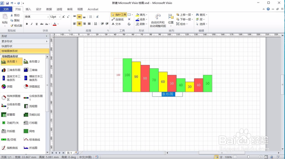 如何使用VISIO绘制数据图表