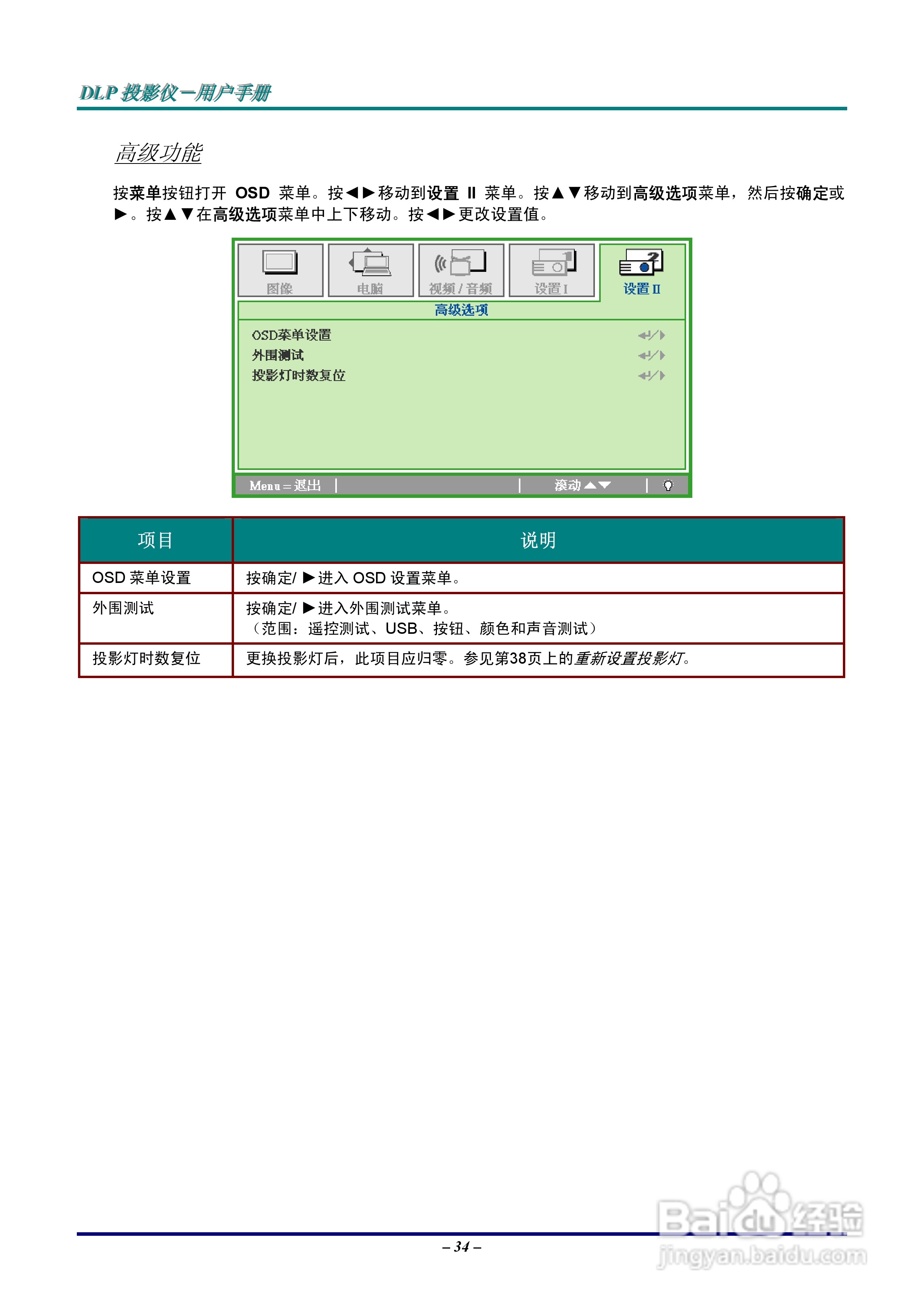 Vivitar 投影机:725VX说明书:[4]